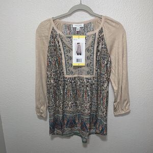 NWT Vintage America Women's Peasant Top Size S Hushed Violet Victorian